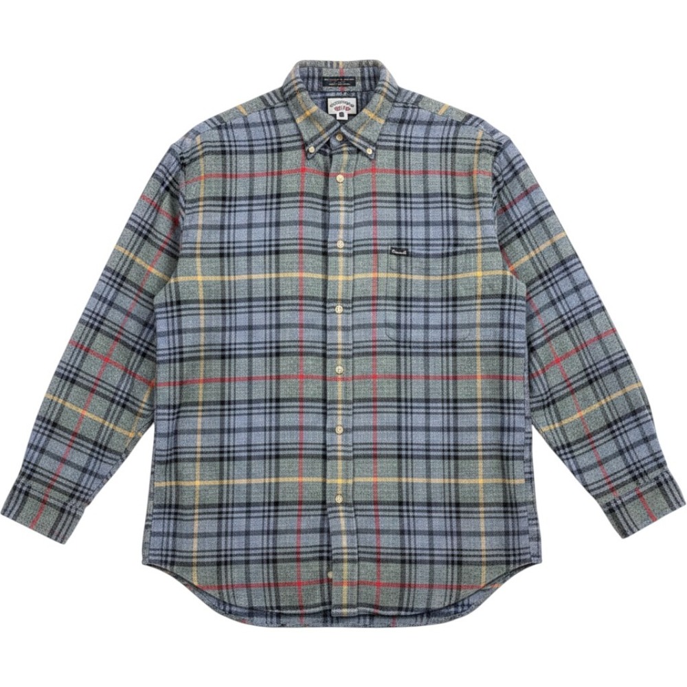 Classic Plaid Flannel Cotton Button Down Medium Faconnable